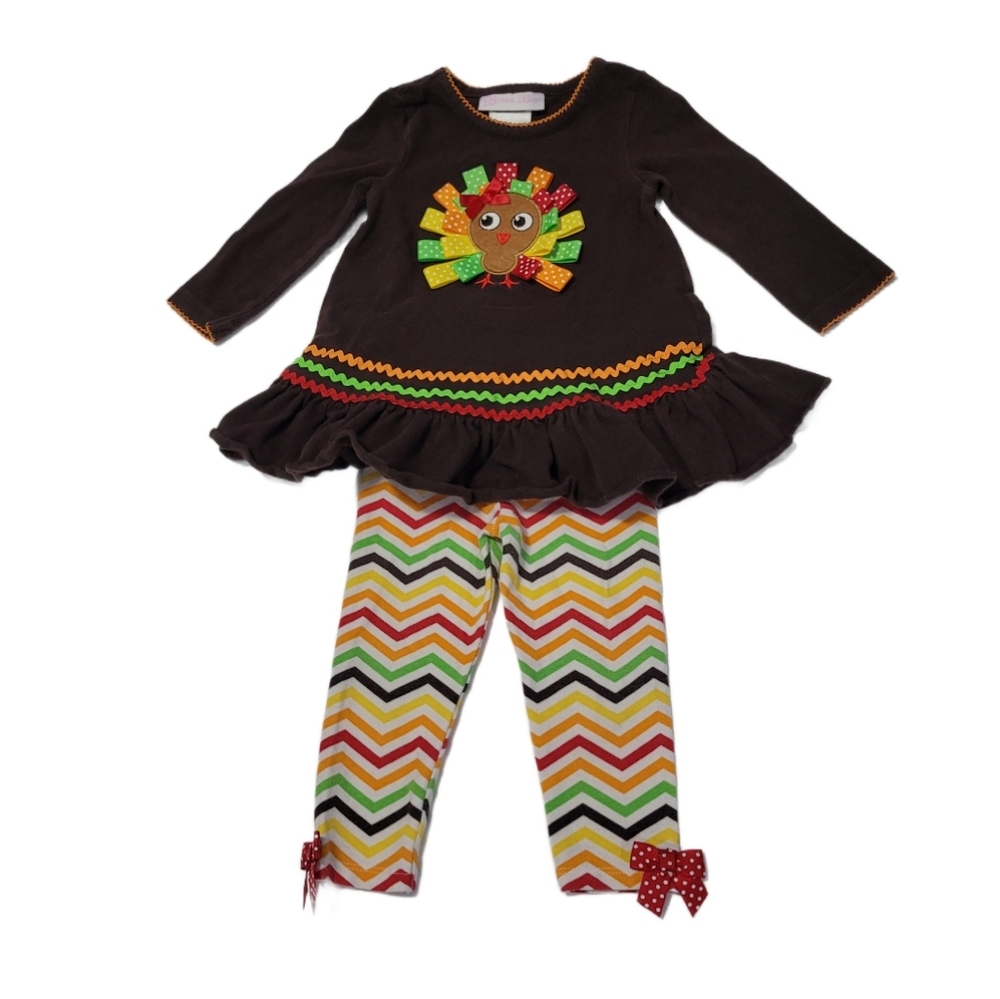 Bonnie Baby  2-piece Set    Baby Girl  12M  Brown & Orange (Multicolor)